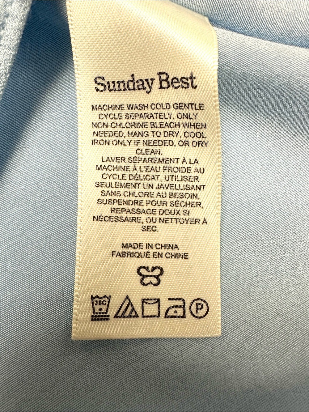Aritzia Sunday Best Delilah blue mini dress Medium Bodice Soft Girl Babydoll - Picture 7 of 9